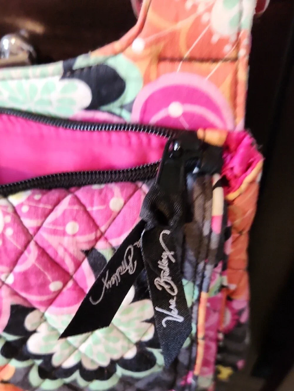 Vera Bradley Hipster Quilted Floral Crossbody in Retired Ziggy Zinnia